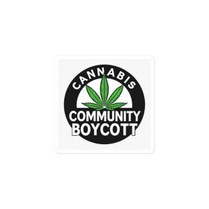Cannabis Community Boycott Bubble-free stickers