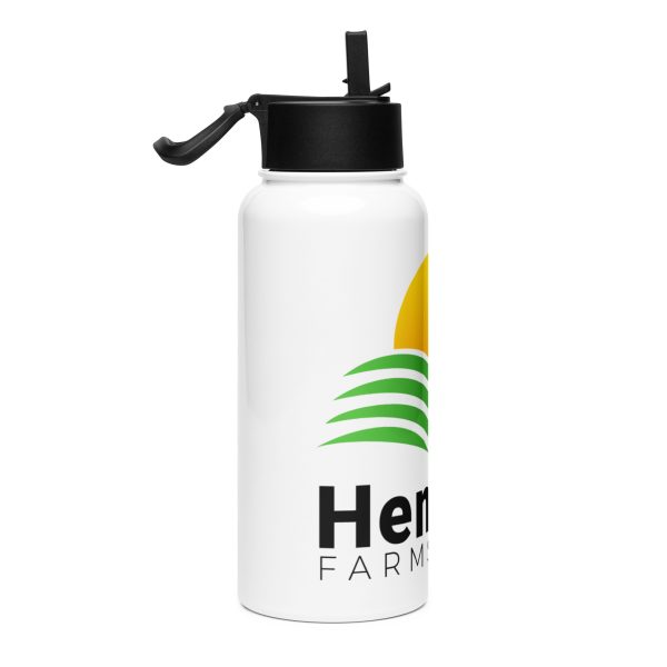 Hempful Farms Stainless steel water bottle with a straw lid - Image 3