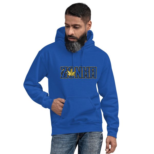 Blue & Gold Zonka Unisex Hoodie - Image 2
