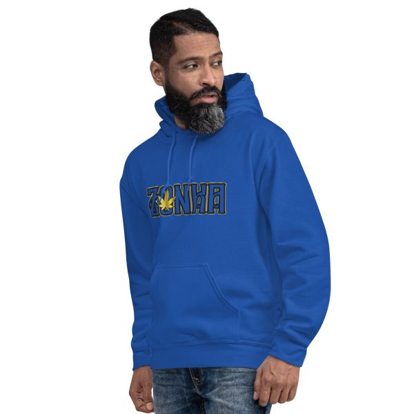 Blue & Gold Zonka Unisex Hoodie - Image 4