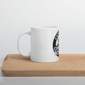 White glossy mug